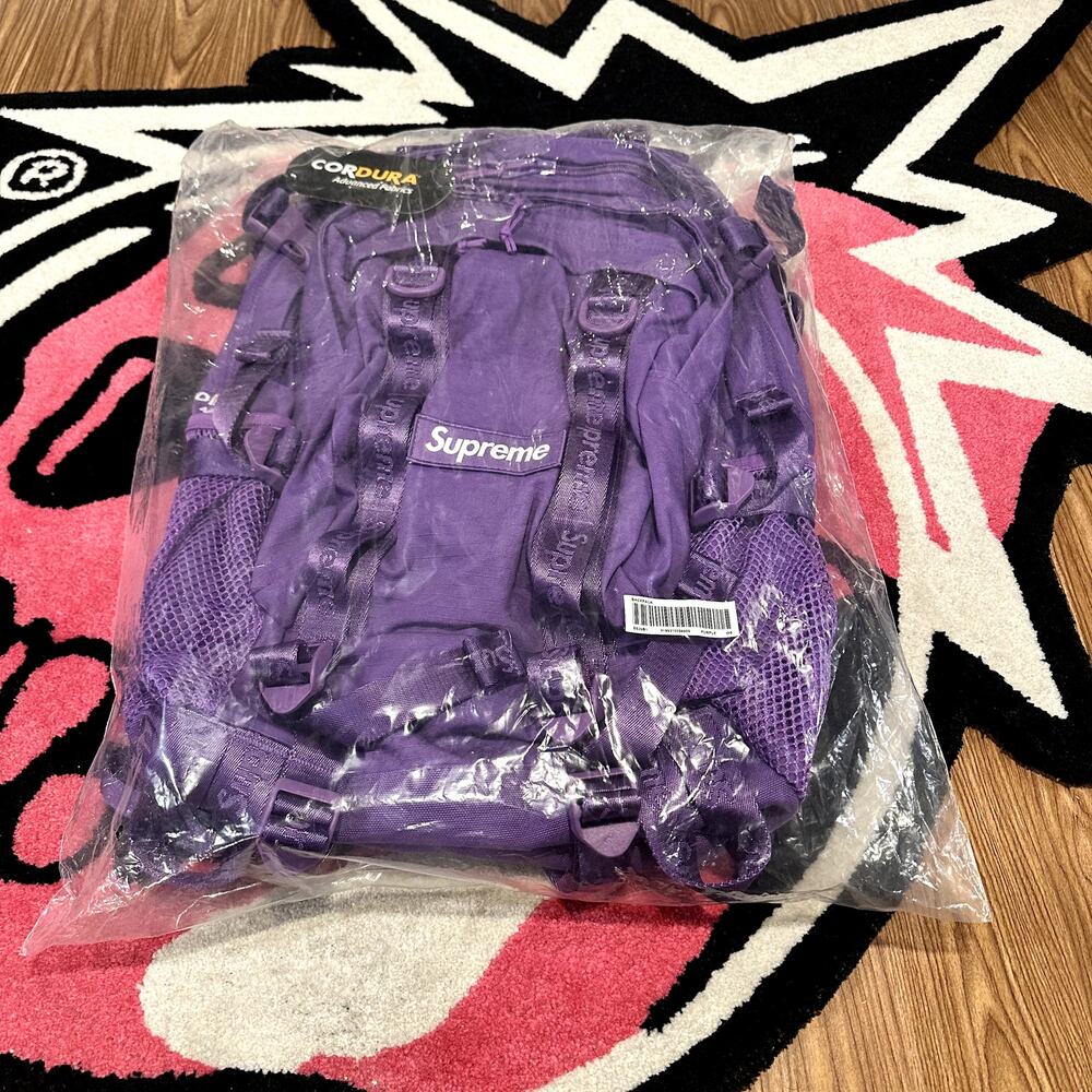 Supreme Logo Backpack (SS26) – Purple
